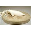Image 2 : Ivory 3" seal mounted on whale bone and ivory chunk necklace (2)