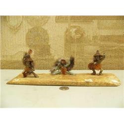 Group of 3 Tlingit soapstone dancers 13" (229)