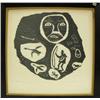 Image 1 : Cape Dorset print #22/25 dated 1962, framed - 17"x17" (2)