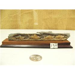 7" mammoth ivory carving of 4 salmon - imported #063 (2)