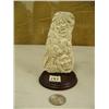 Image 1 : Bone carving - imported - 5" tall of relief carved bear, eagle, Indian chief, wolves, and man (2)