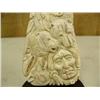 Image 3 : Bone carving - imported - 5" tall of relief carved bear, eagle, Indian chief, wolves, and man (2)