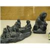 Image 3 : Lot of 4 castings: boy with fish, women with seal, 2 sled dog teams and  man with sled (229)