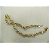 Image 1 : Aquamarine bracelet 14K yellow gold, oval faceted, approx. 3.70 carats, transparent light sky blue, 