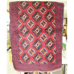 4'7"x2'10" Sanai hand knotted woolen rug (15)