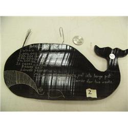 9" bowhead whale baleen with whale stew recipe by Robert Crumley (229)