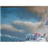 Image 6 : Original oil on canvas by Ed Tussey of Kodiak crabber F/V New Venture - framed size 24"x 36" - signe
