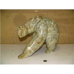 Outstanding 15" soapstone grizzly bear (2)