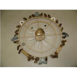 Soapstone and ivory spirit mask 15" (229)