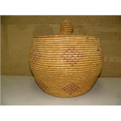 Circa 1940's Hooper Bay 15" grass basket (2)