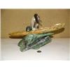Image 2 : 15" Soapstone kayaker mounted on AK jade base by Michael Scott (2)