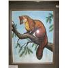 Image 1 : Original watercolor by Roland Dingman " Pine Martin" double matted and framed - image size 13.5"x11"