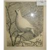 Image 1 : Original pencil, charcoal by Norman Lowell, of willow ptarmigan - image size 12"x10" (229)