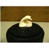 Image 2 : 3.5" baleen basket with ivory whale tail finial #731F by Lily Hank (2)