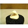 Image 2 : Lily Hank Baleen basket with whale's tail finial 3" -  solid #744F (2)