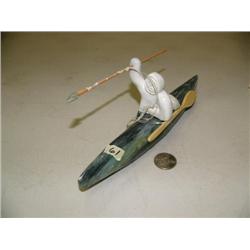 9" soapstone kayaker (2)