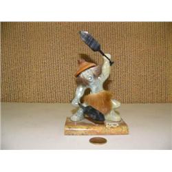soapstone and cotton wood Tlingit dancer with baleen paddles by Patrick Sowle (2)