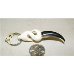 Ivory and seal claw keychain (2)