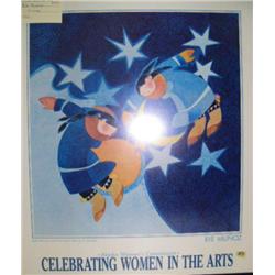 Rie Munoz poster framed "Both the Sun and the Moon belong to Women " 21"x18" (229)