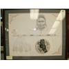 Image 1 : Double matted an framed print, signed "Chief Joseph" by Guzman with plaque "From where the sun now s