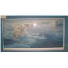 Image 1 : Double matted and framed, signed and numbered print by Cathleen Butts " Polar bear on ice" (229)
