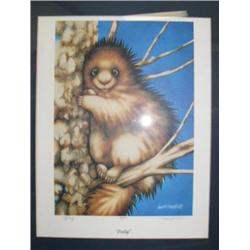Double matted and framed, signed and numbered by Mary Croxton "Porky" 23"x18.5" (229)
