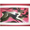 Image 3 : Framed and double matted signed and numbered Giclee print, "Caribou Run" Nathalie Parenteau 14"x28" 