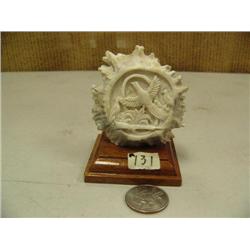 CHOICE on 3 imported carvings : Elk horn relief carved pheasants and shotgun (2)
