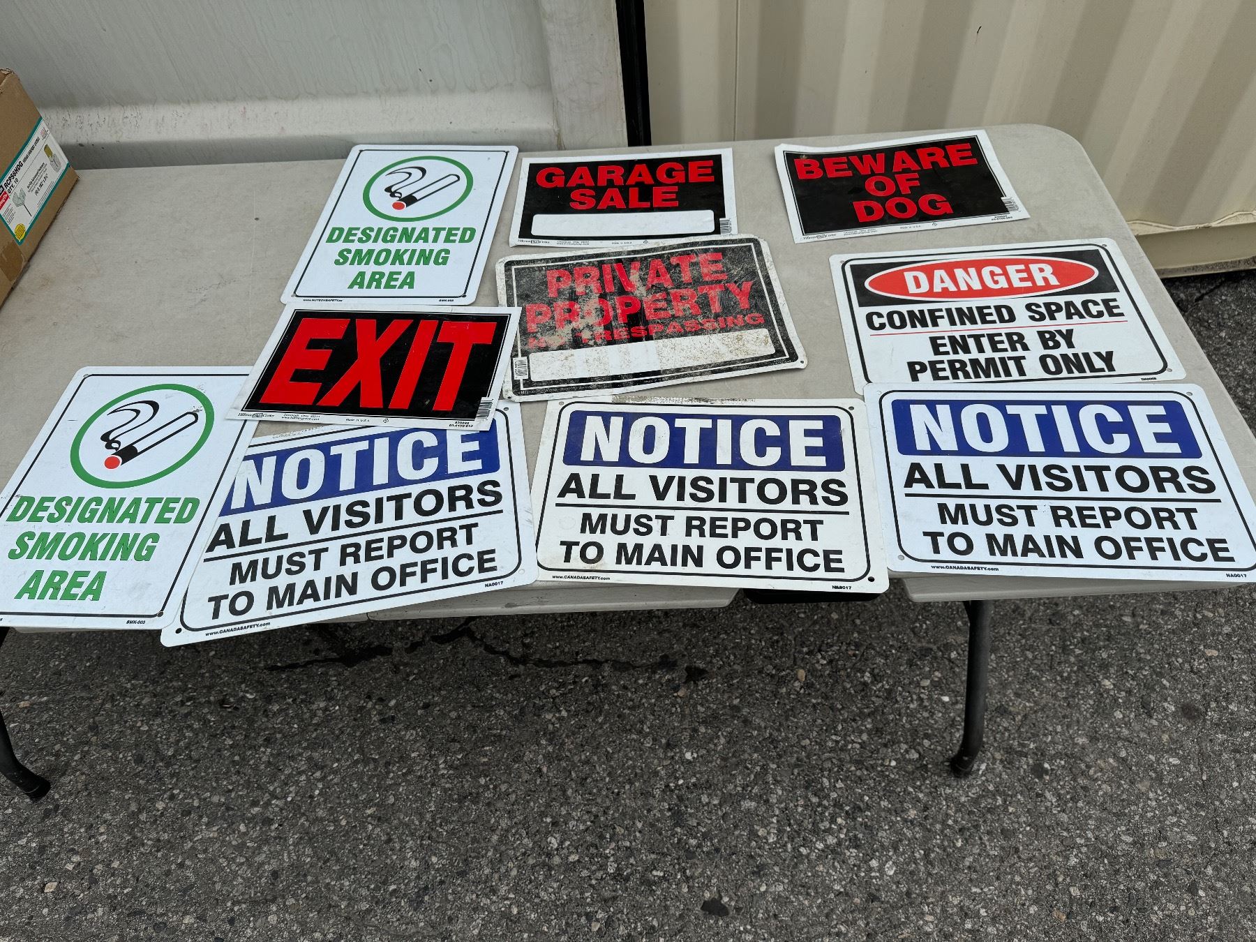 assorted signs