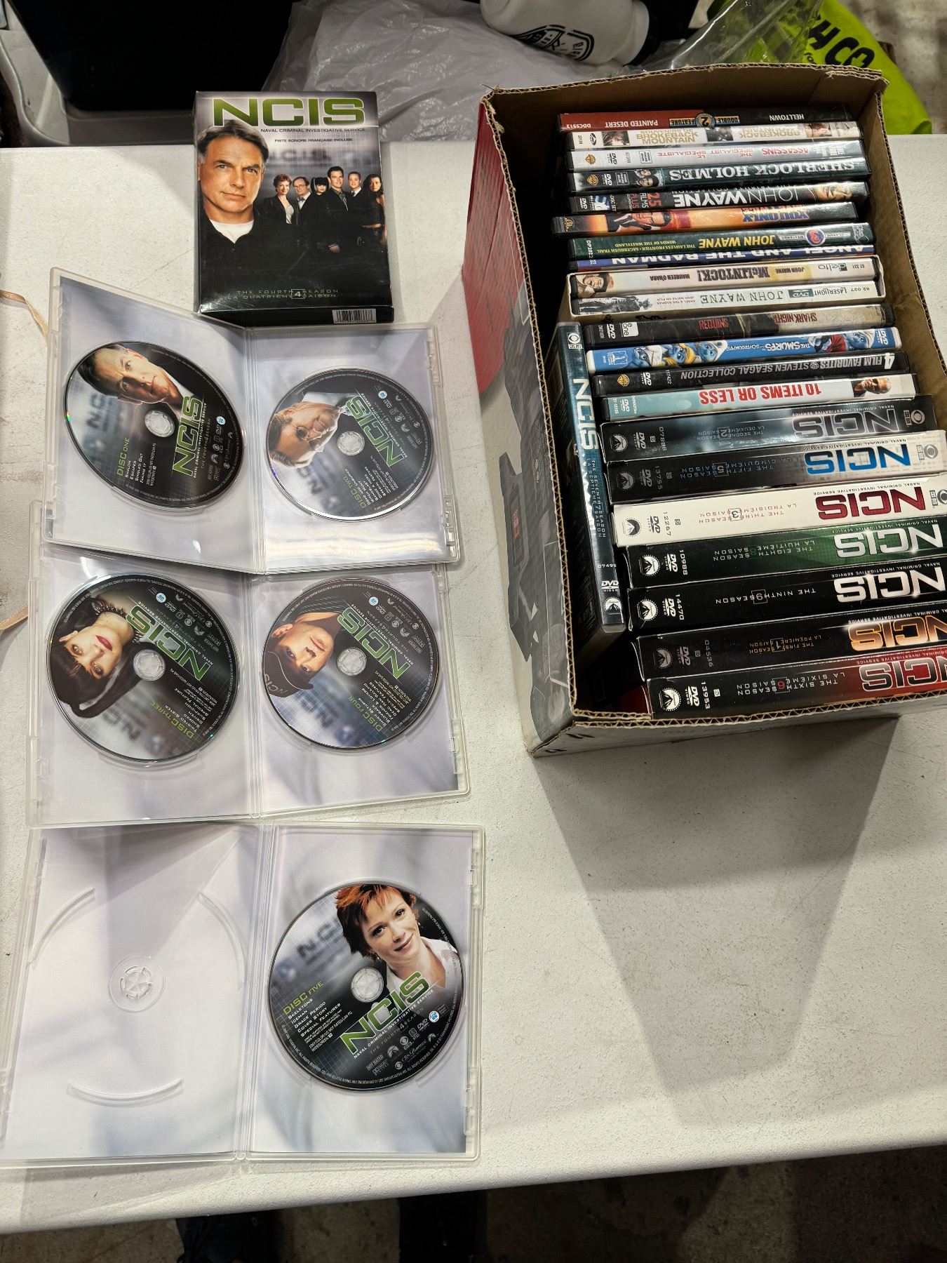Sort of DVDs the one open is missing one disc