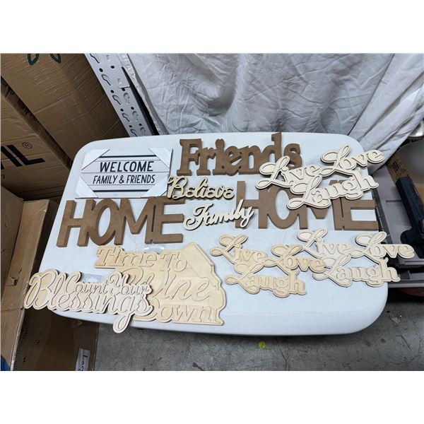 Live laugh, love and other signs