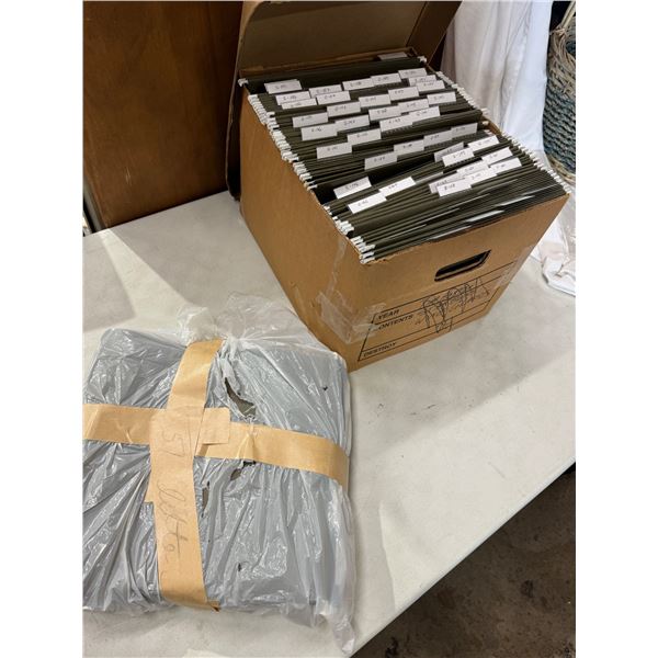75 & 57  hanging folders in box