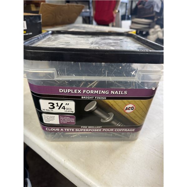 Duplex, forming nails 3 1/4 inch