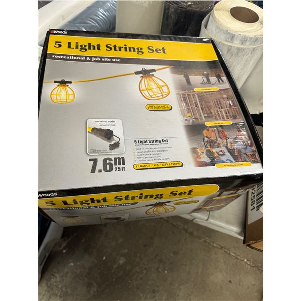 Five light string lights at new