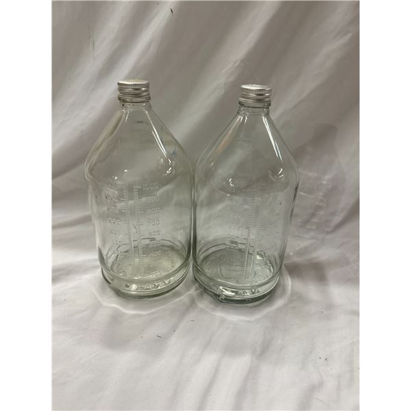 Measuring clear, glass jars