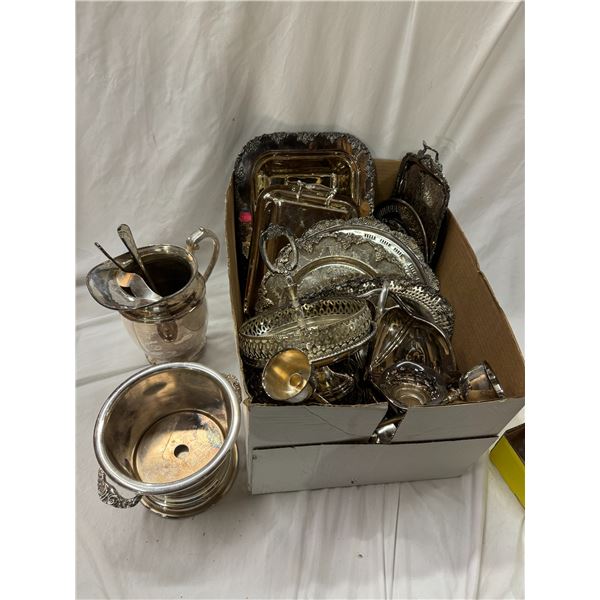 Silver plate, serving items