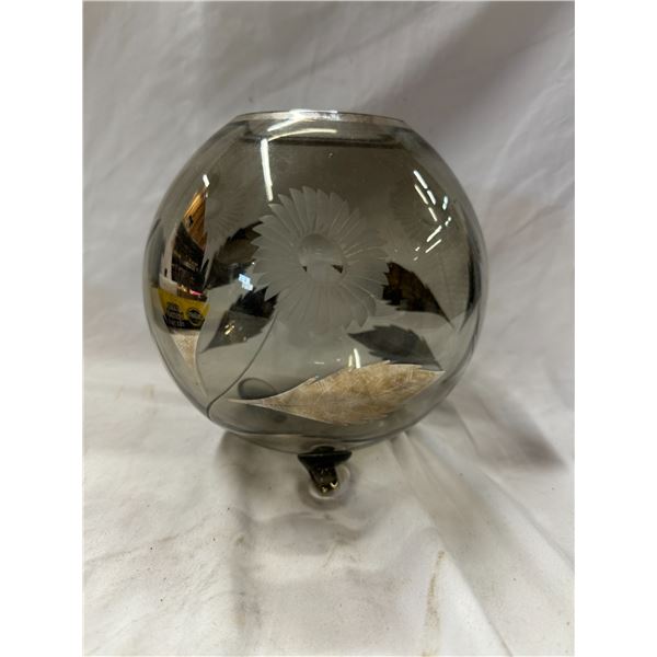 Bohemian crystal footed vase