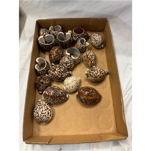 Shells shell pincushion, shell napkin holders and decor shells