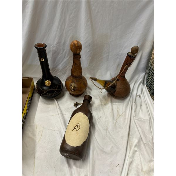 Leather bound decanters