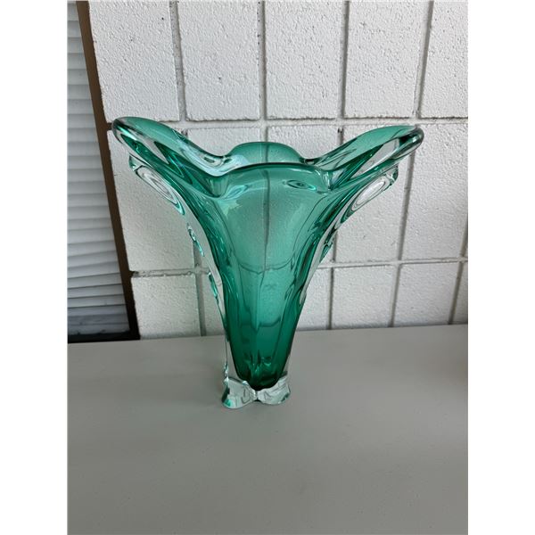 Art glass style vase chipped on bottom