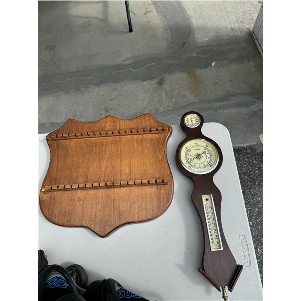Barometer and spoon rack