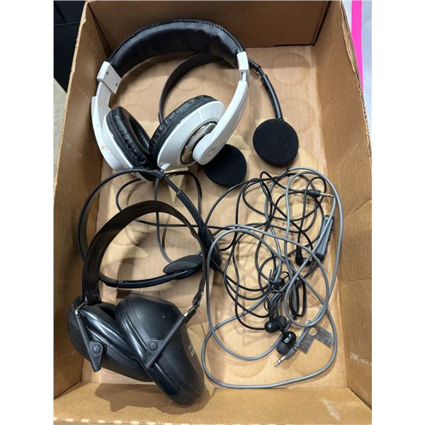 Assorted headphones