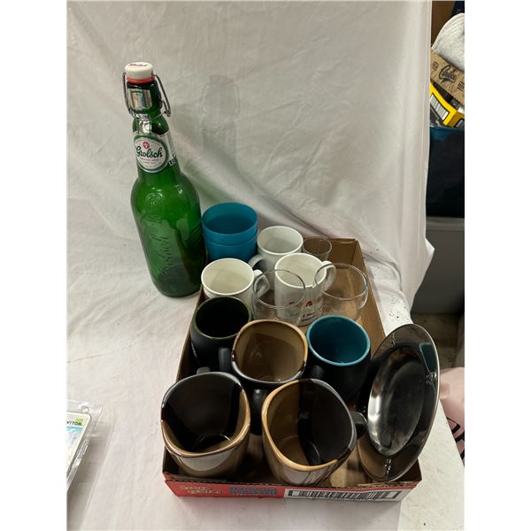 Mugs and bottle