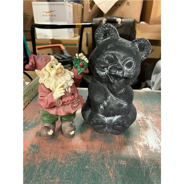 Bear and elf decor