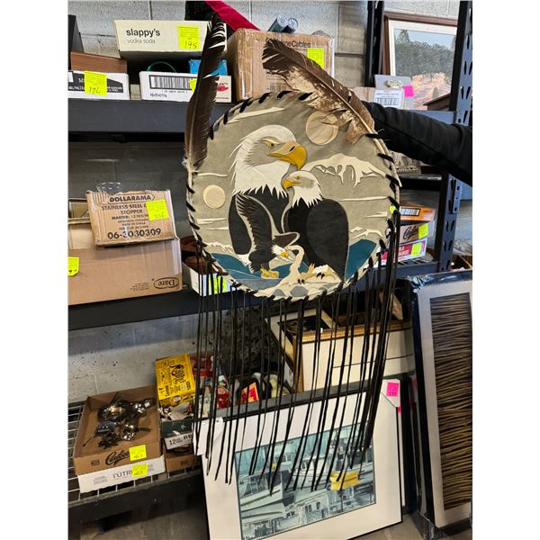 Signed Eagle feather artwork