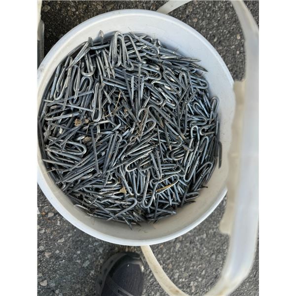 Barbed, fencing, staples?