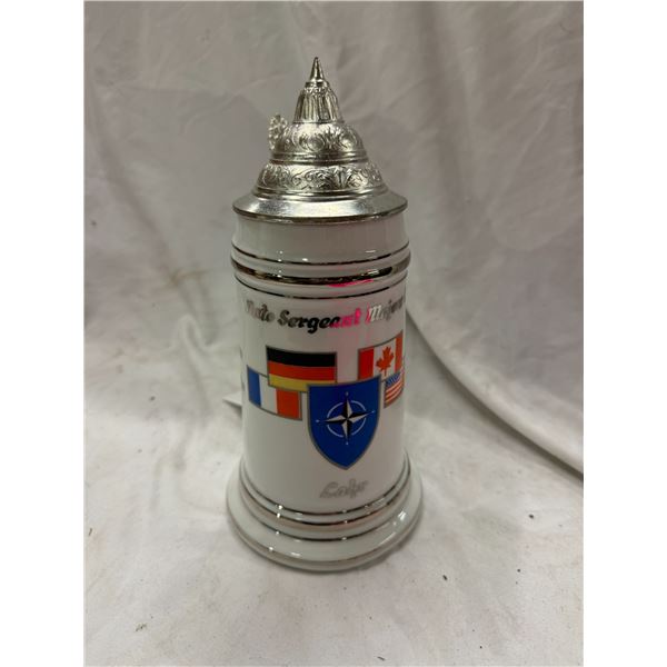 Vintage NATO lithophane Stein with Lady image in base