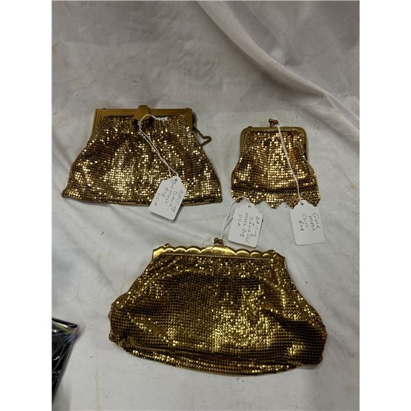 1950s Whiting Davis, gold mesh bags and coin purse