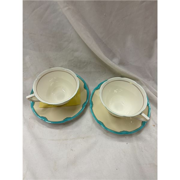 1937 Royal Dalton, Victoria, cups, and saucers