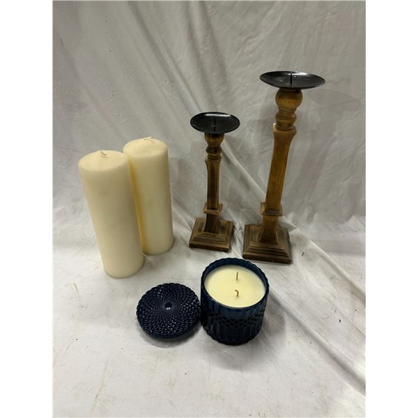 Candles and candleholders